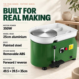 350W Electric Pottery Wheel for Adults & Beginners – 25cm Turntable with Foot Pedal
