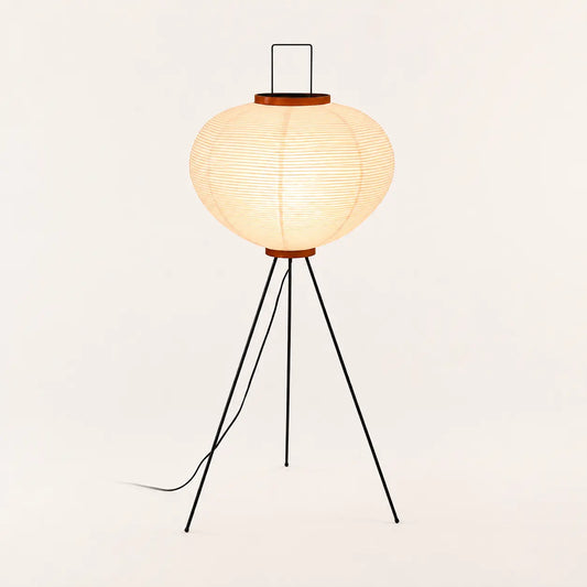 Lumora™ Japandi Rice Paper Floor Lamp – Japanese Inspired LED Paper Lantern Standing Lamp for Living Room, Bedroom & Modern Home Decor