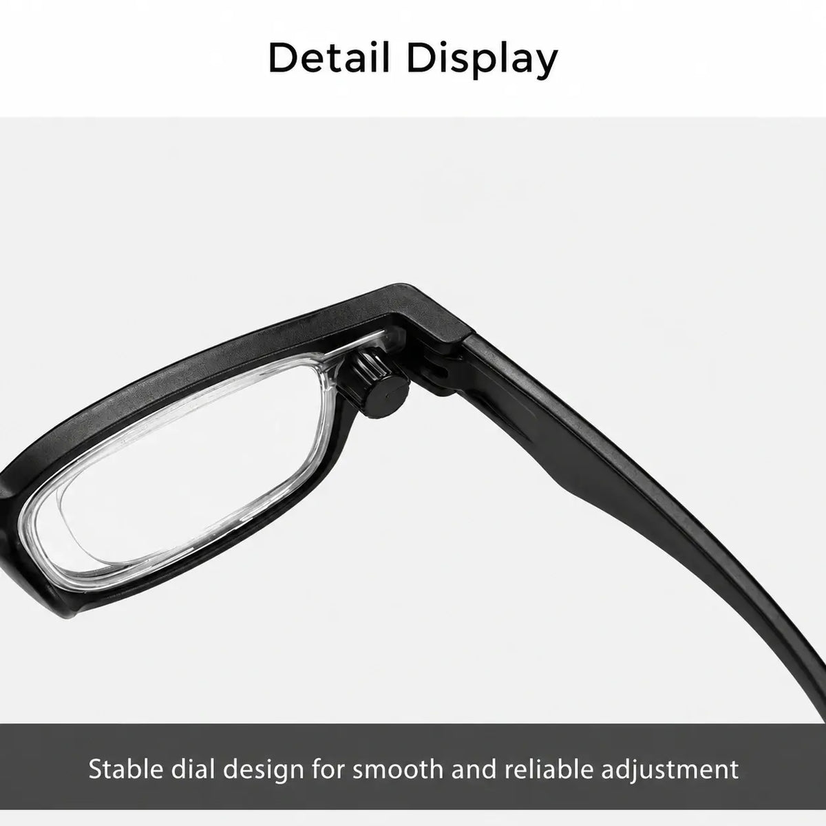 Adjustable Focus Glasses – Dual Dial Reading Glasses, Black
