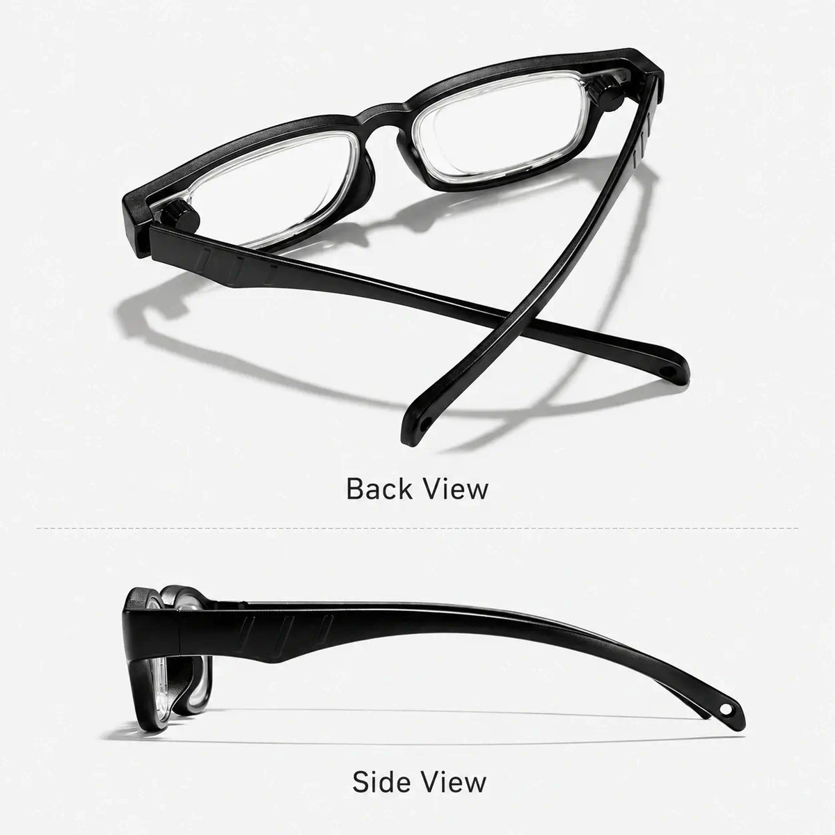 Adjustable Focus Glasses – Dual Dial Reading Glasses, Black