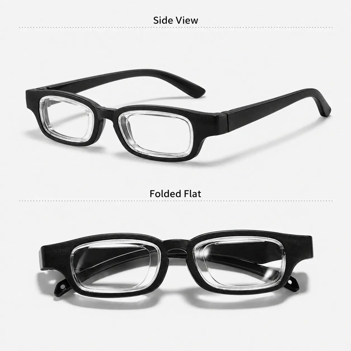 Adjustable Focus Glasses – Dual Dial Reading Glasses, Black