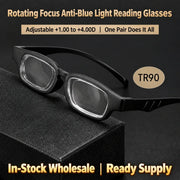 Adjustable Focus Glasses – Dual Dial Reading Glasses, Black