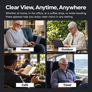 Adjustable Focus Glasses – Dual Dial Reading Glasses, Black