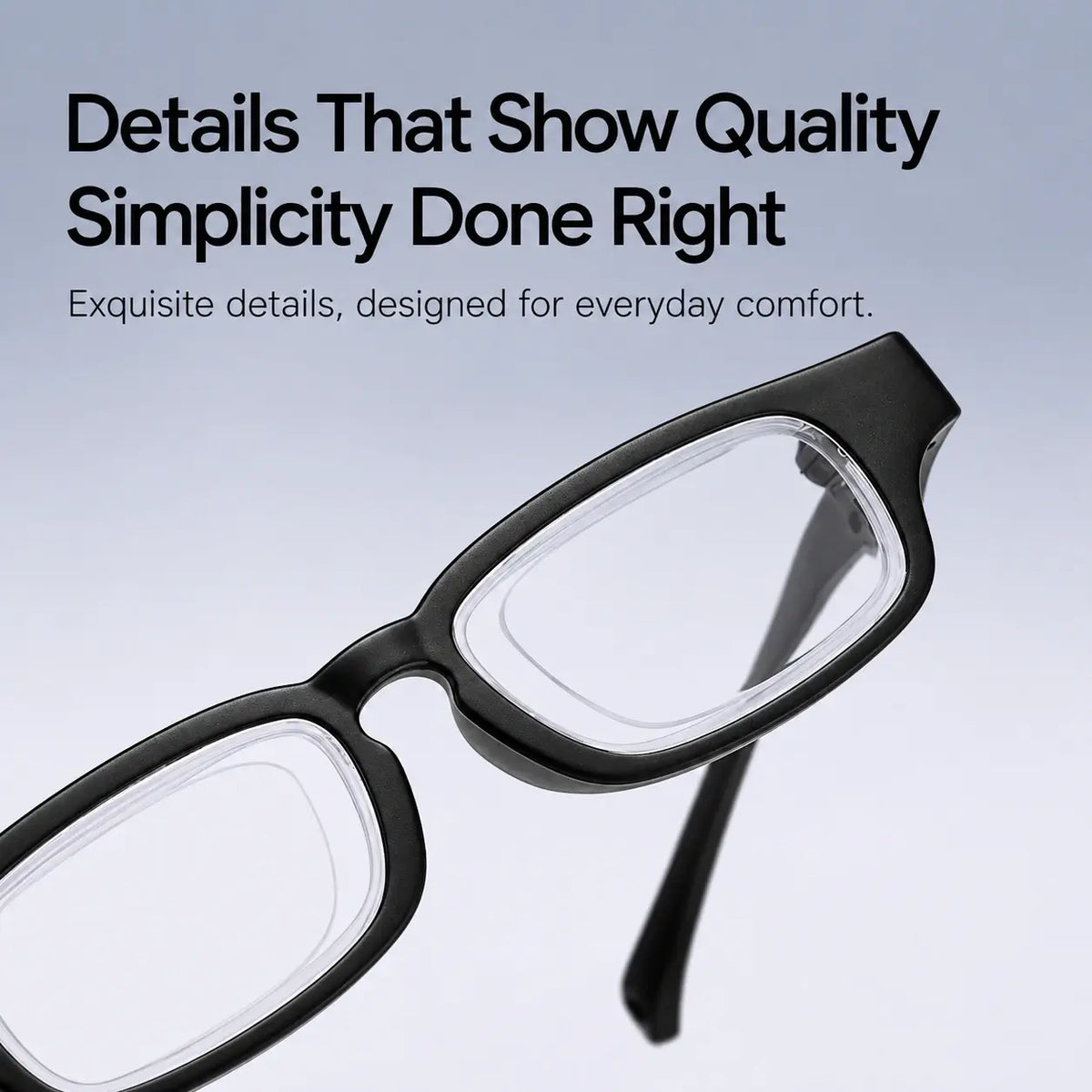 Adjustable Focus Glasses – Dual Dial Reading Glasses, Black