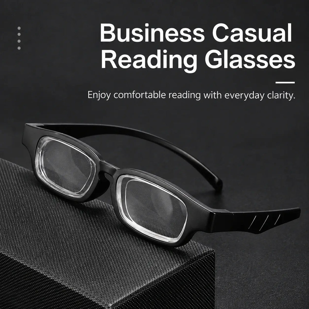 Adjustable Focus Glasses – Dual Dial Reading Glasses, Black