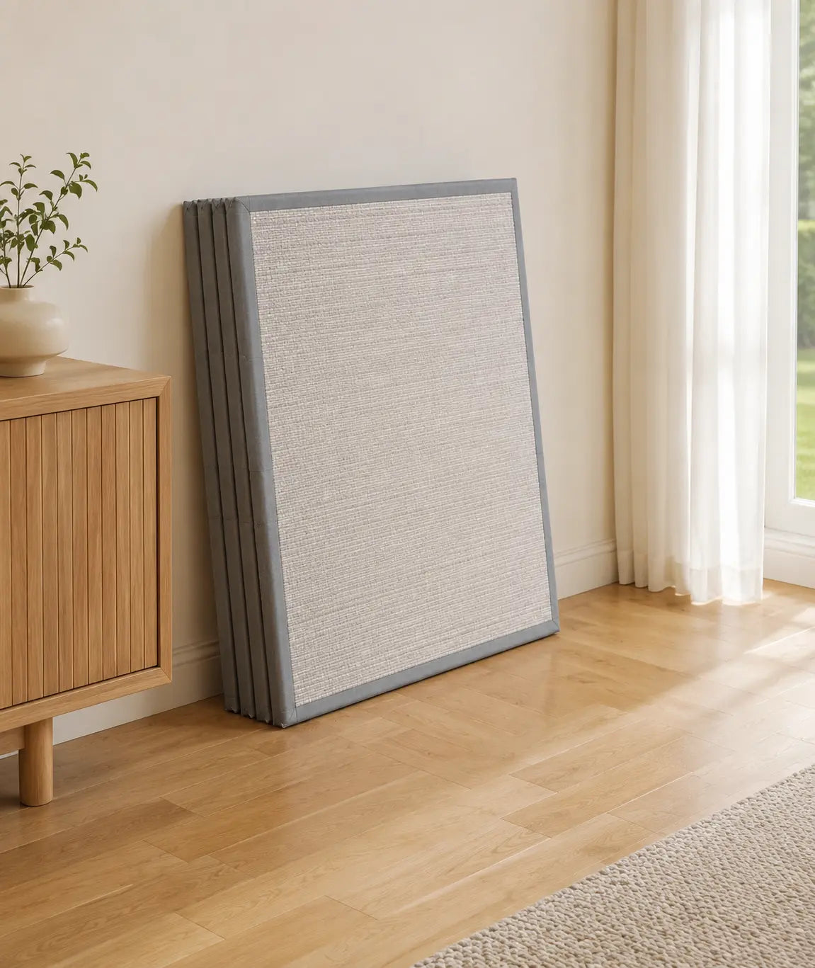 Japanese-Style Folding Tatami Mat – Woven Futon Floor Mat for Sleeping, Stretching & Guest Spaces