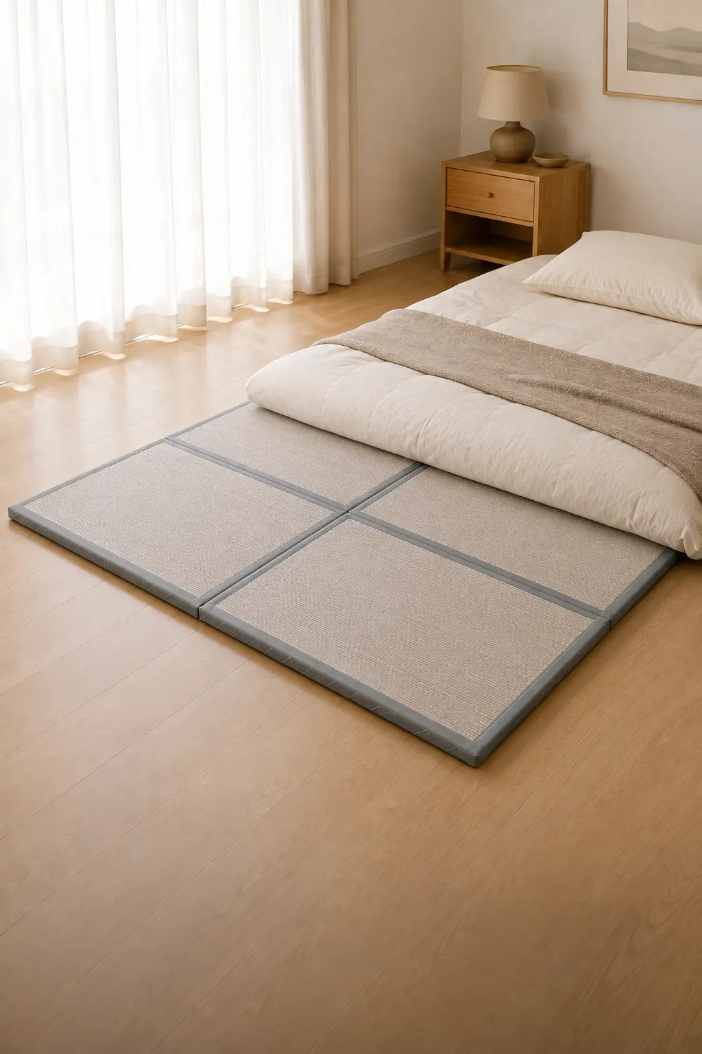 A structured layer beneath your futon