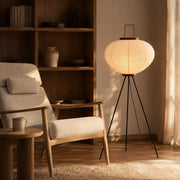 Lumora™ Japandi Rice Paper Floor Lamp – Japanese Inspired LED Paper Lantern Standing Lamp for Living Room, Bedroom & Modern Home Decor